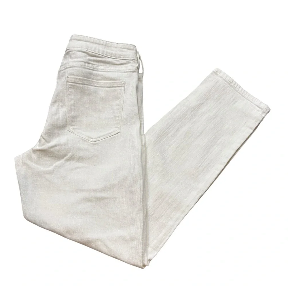 Ladies Cosmic Blue Love White Denim Jeans Size Straight Leg Size‎ 30